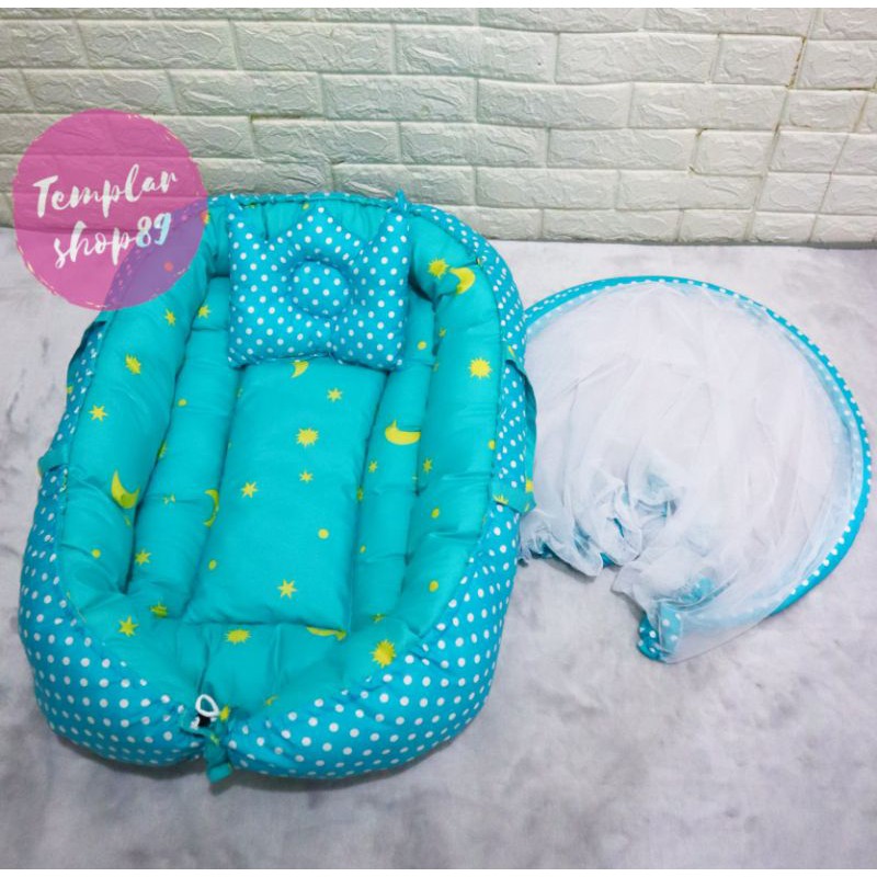 Paket Kasur Bayi kolam Kelambu Set Baru Lahir Murah | Produk Perlengkapn Tempat Tidur Baby KD