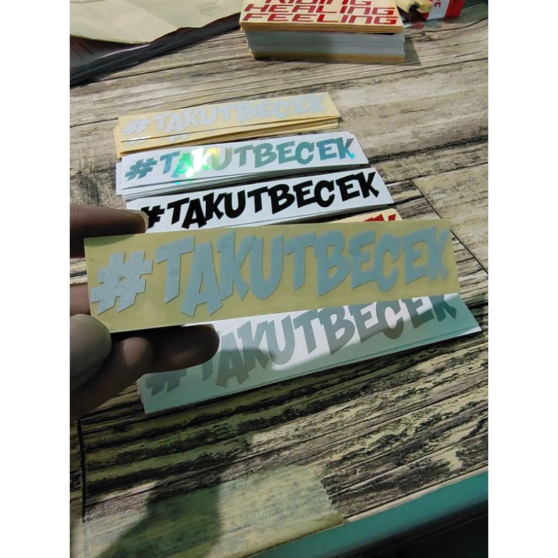 STICKER TAKUT BECEK CUTTING