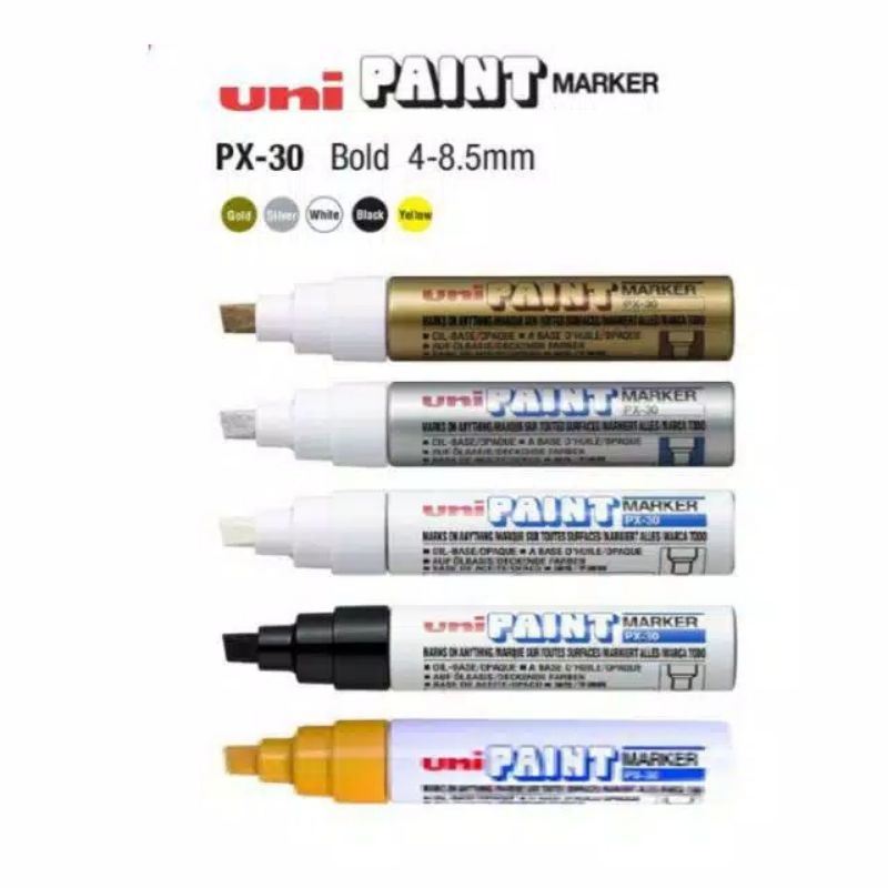 

Uni Paint Markers, Broad, Chussel Tip PX-30