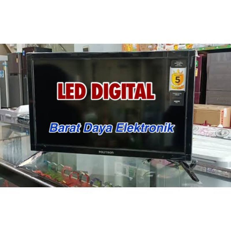 LED Digital Polytron 24 Inchi 24V1853 Garansi 5 Tahun USB Movie HDMI DVB-T2 TV Digital