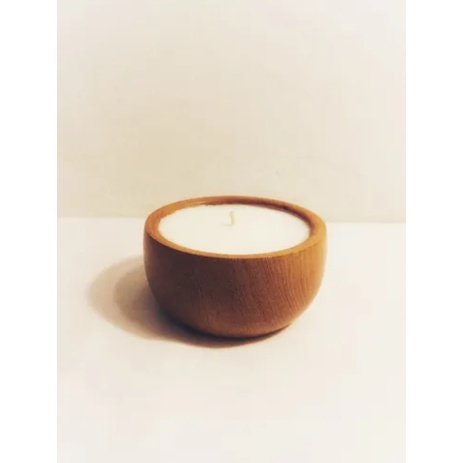 Scented candle 80 ml wooden bowl l hampers gift set