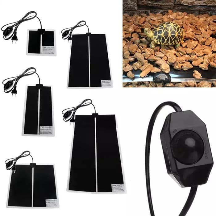 20w Heat Pad 28 x 42 cm Heat Mat Pemanas Incubator Kandang Reptil Kucing Anjing Sulcata Aldabra