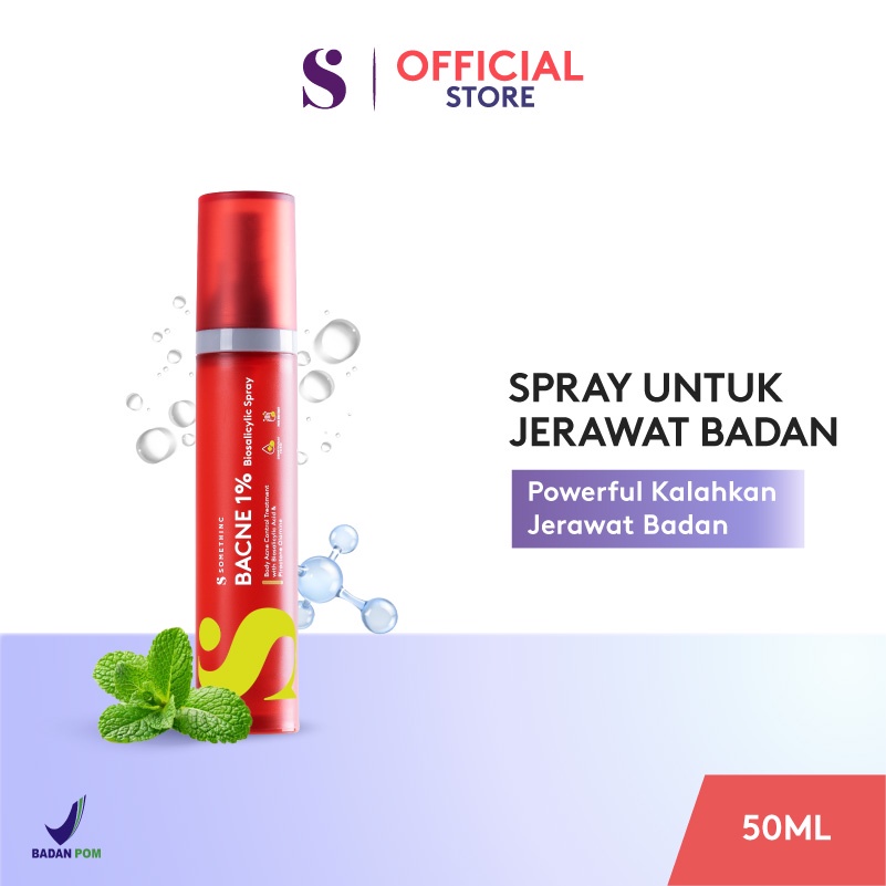 SOMETHINC Bacne 1% Biosalicylic Spray - Spray Jerawat Badan &amp; Jerawat Punggung