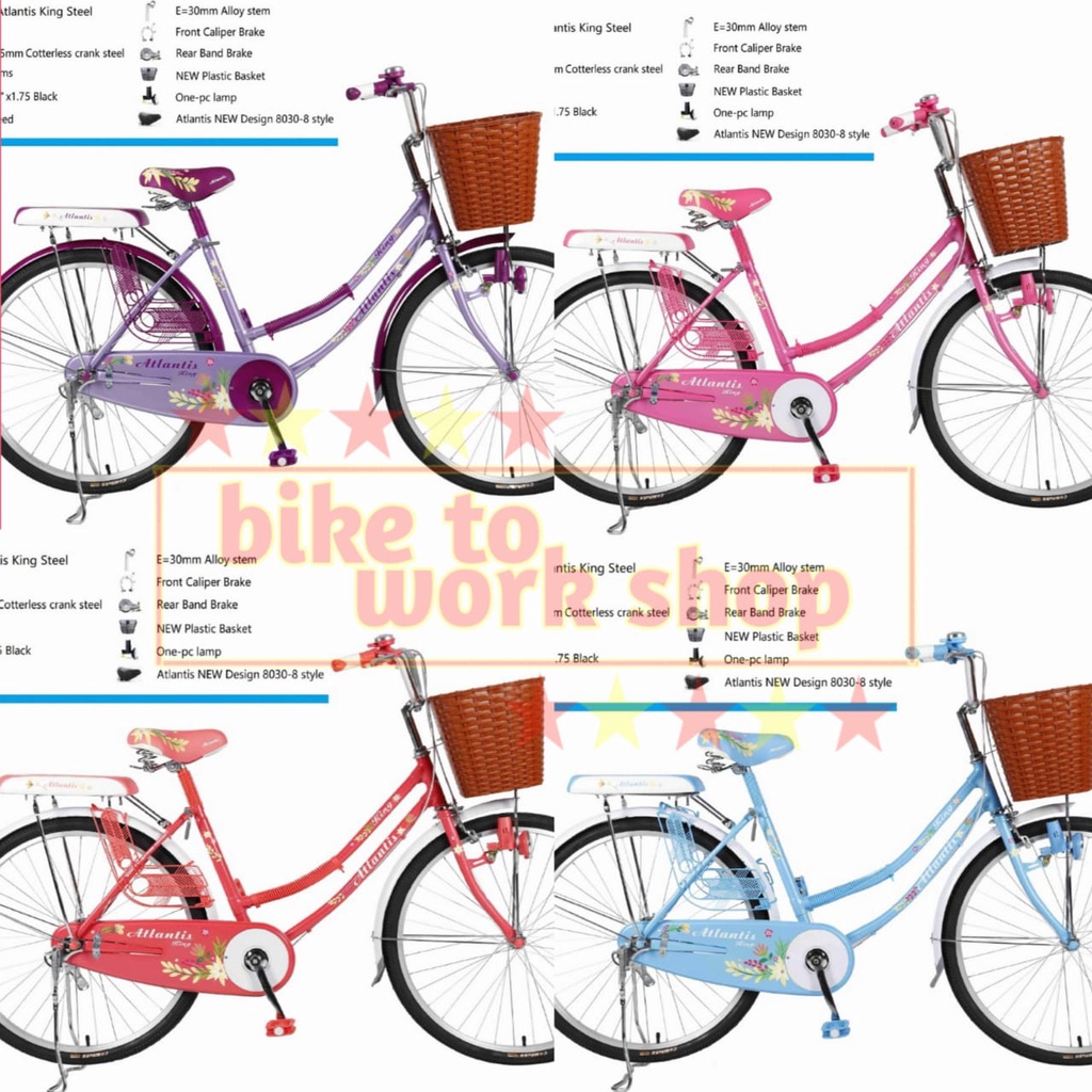 SEPEDA MINI DEWASA ATLANTIS OK METY 20 24 26 KERANJANG CITYBIKE CTB WANITA PEREMPUAN-1