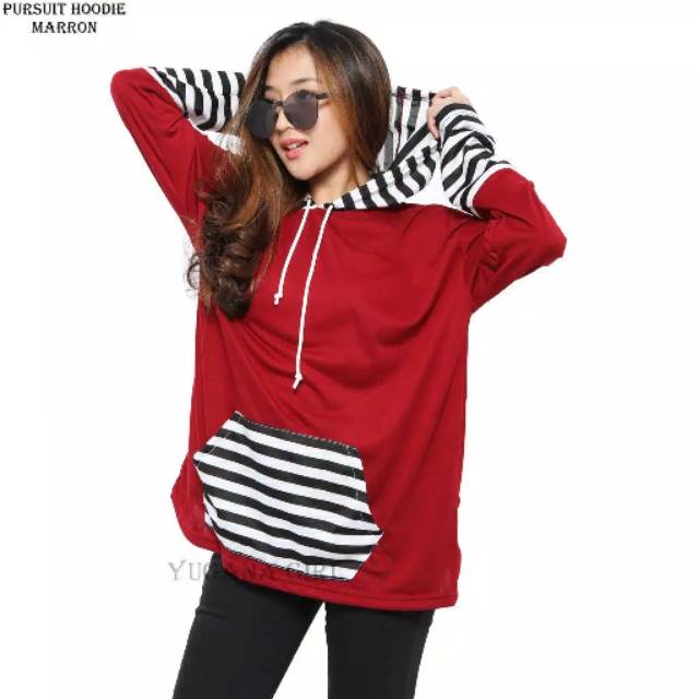 SHF - PURSUIT Jaket hoodie wanita Baju Atasan Kaos Hoodie XXL Jumbo Murah Wanita Kekinian