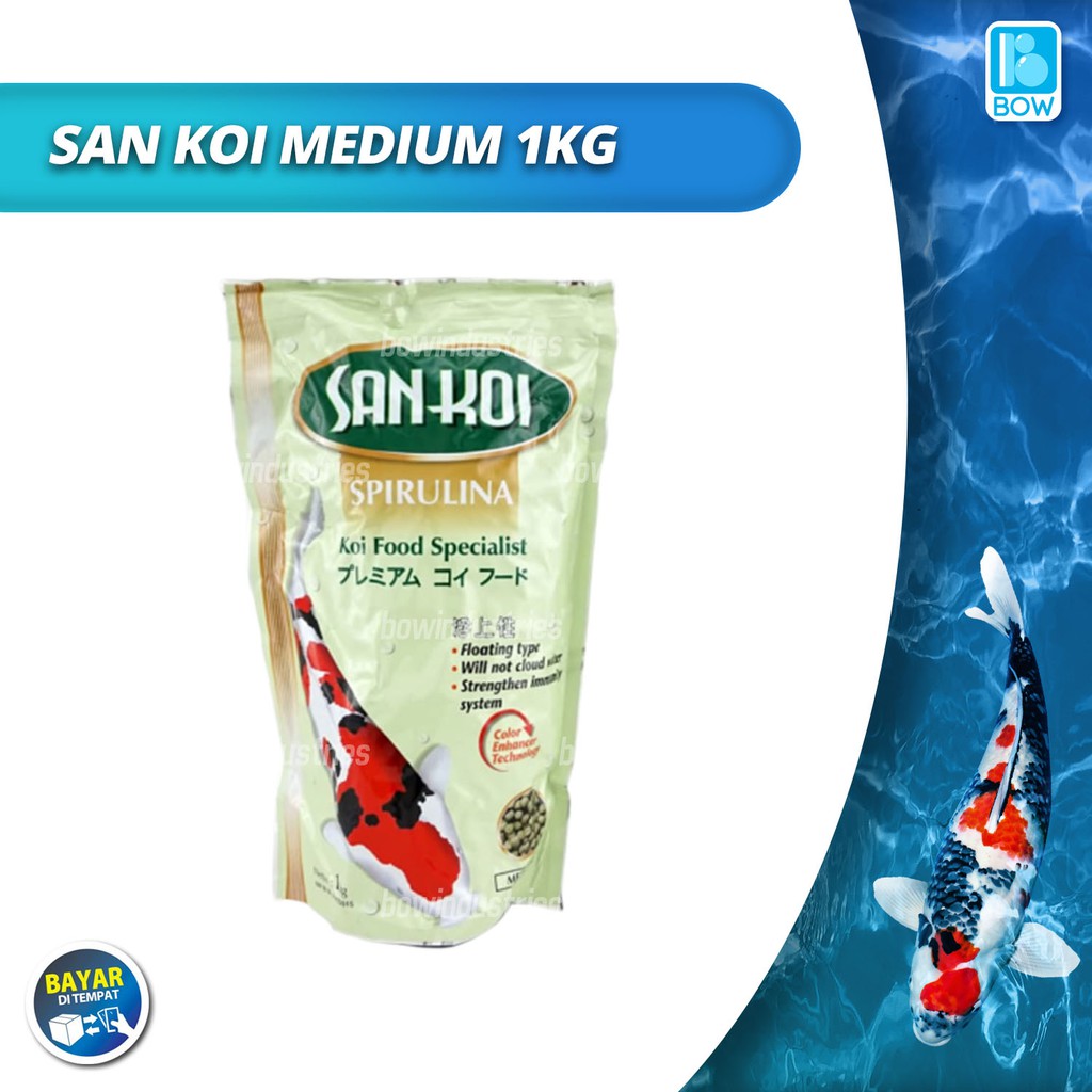 Jual Makanan Pakan Ikan Hias Koi Fish Food San Koi Sankoi Spirulina Mm Mm Medium Kg