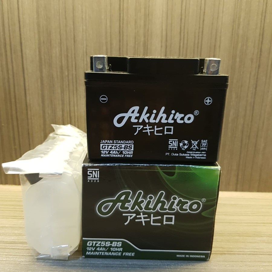 Aki Motor Mio GT GTZ5S-BS Akihiro Accu kering