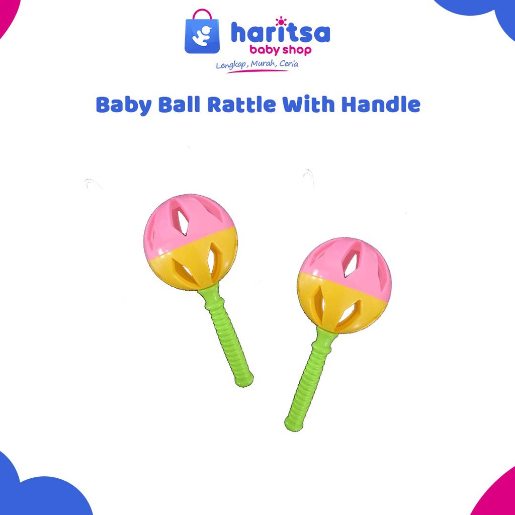 I.Q Baby Ball Rattle + Kerincing &amp; I.Q Ball Rattle Lovely With Handle