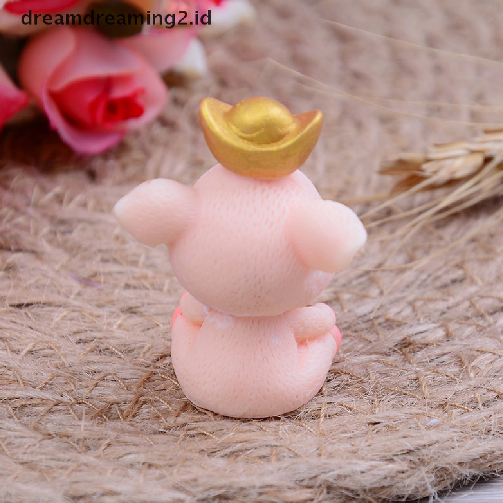 5pcs / set Miniatur Babi Lucu Untuk Dekorasi Taman Peri Diy