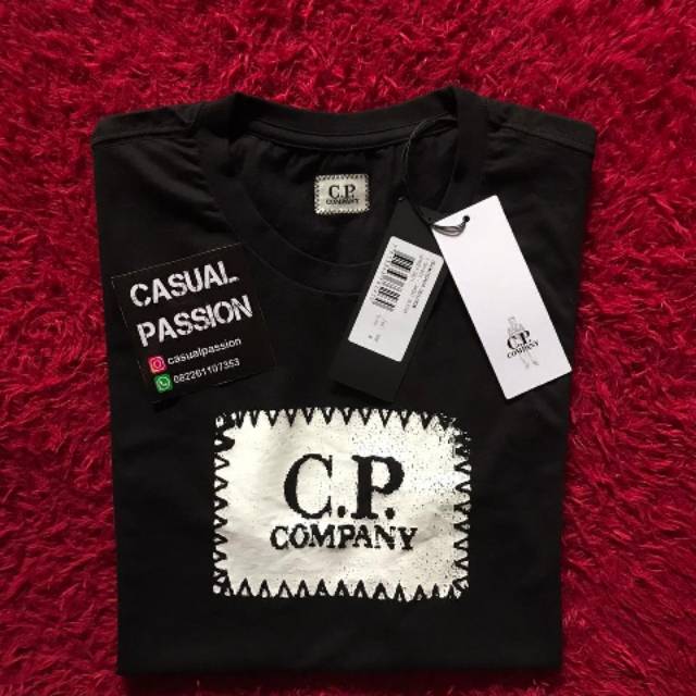 T-Shirt CP Company Box Logo Black (Brand New With Tag In Plastic)