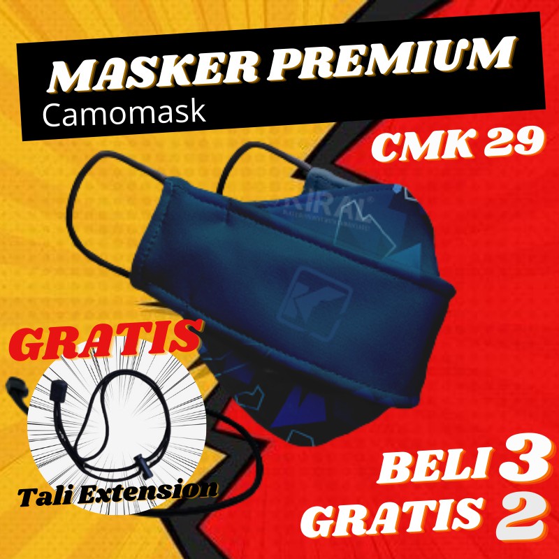 [UPDATE PROMO] Masker Kain Pria Camomask Camo Mask Kiral Motif Distro Keren Premium M10
