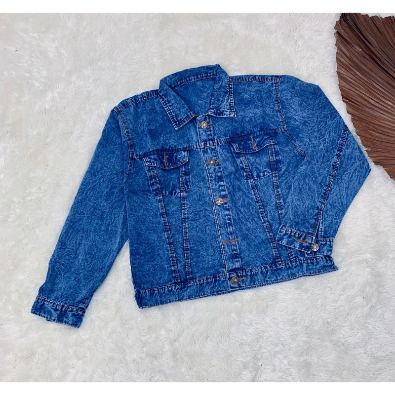JACKET JEANS WANITA BIONDY DENIM JAKET LEVIS JAKET CEWE JAKET MURAH TERBARU LEVIS - COD-SNOWBLUE