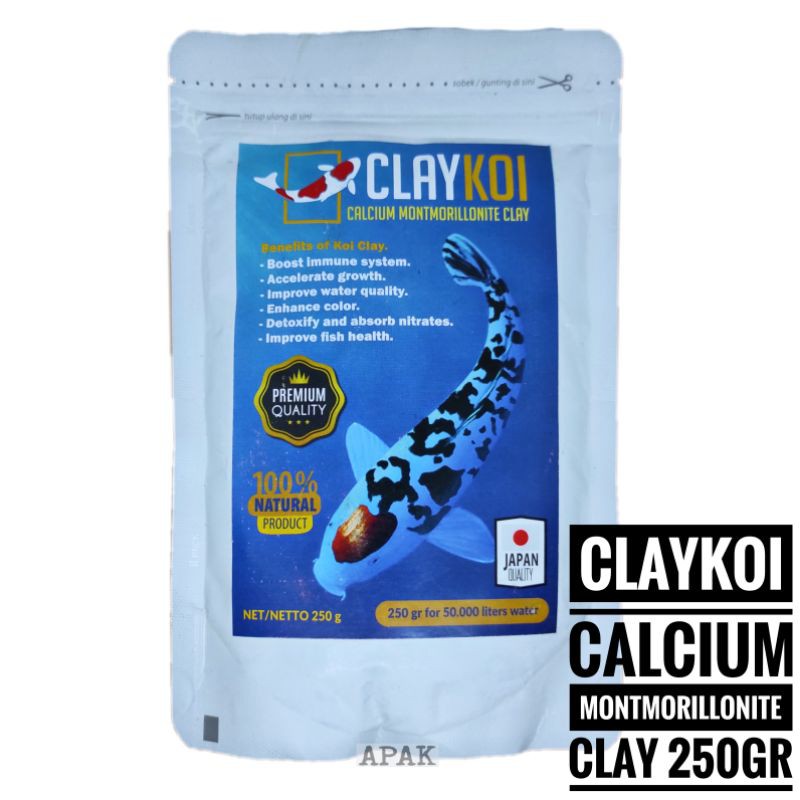 ClayKoi Clay Koi calcium montmorillonite clay penjernih air kolam koi