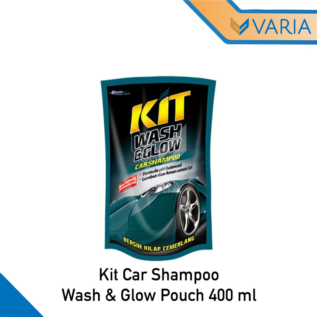 Kit Car Shampoo Cuci Motor Mobil Wash &amp; Glow Refill Pouch 400 ml