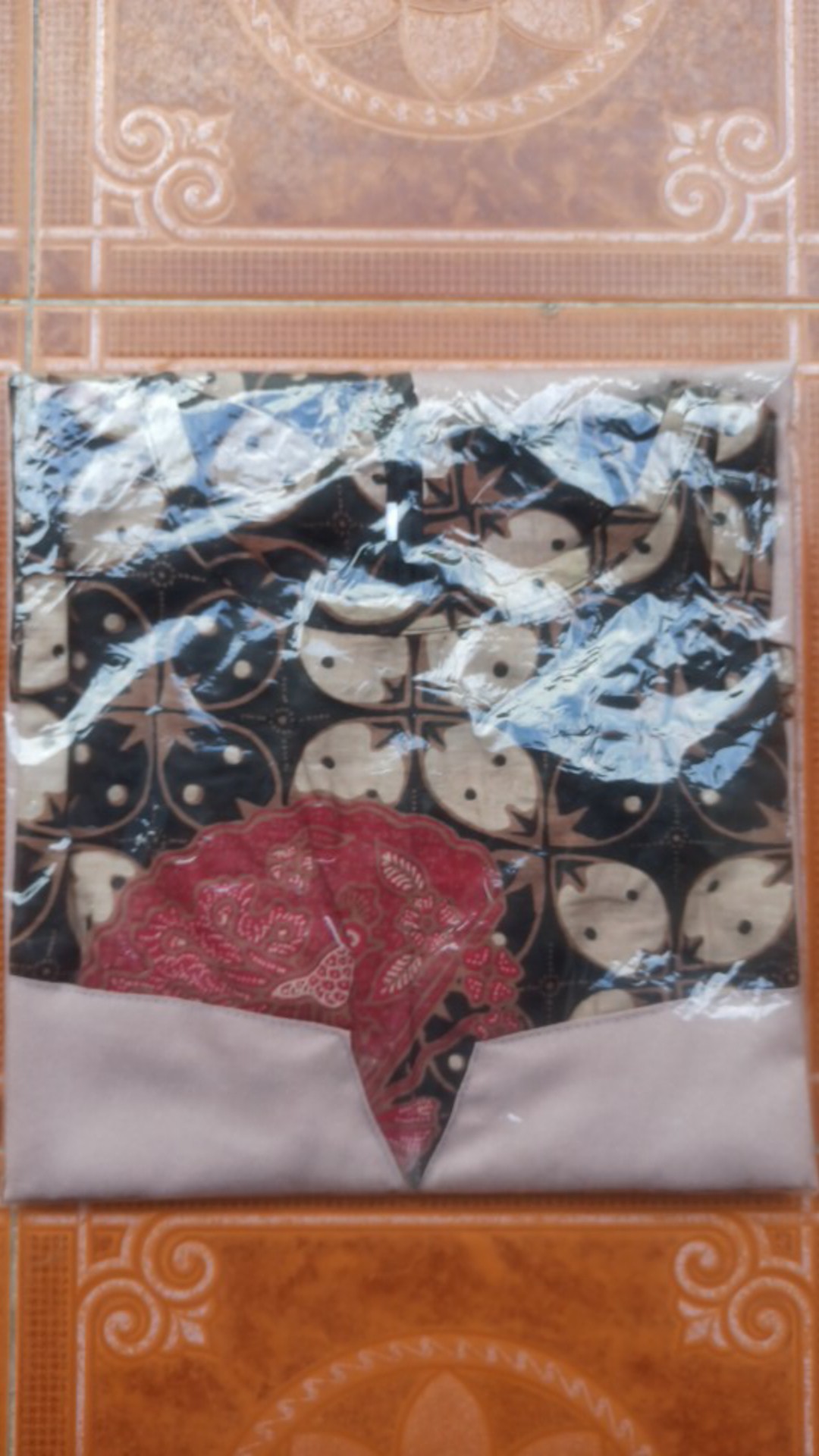 Tey-17 Batik Wanita Asj Sa Hrb026 Kenongo Kemeja Tosca Pendek