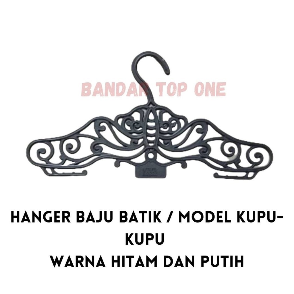 Hanger Kupu2 ada warna hitam dan putih Harga perlusin