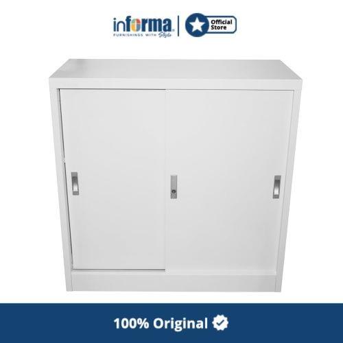 Cabinet | Informa - Lemari Besi - Low Filing Cabinet Slide Panel White