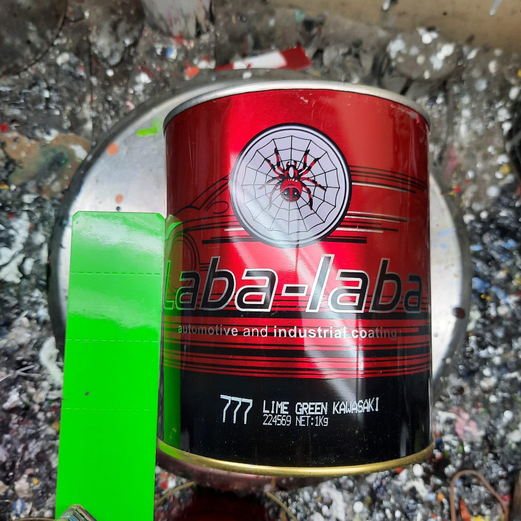 Mikhaeladsport Cat Hijau Ninja Kawasaki/ Lime Green Kawasaki Solid- Laba Laba/ Nikken