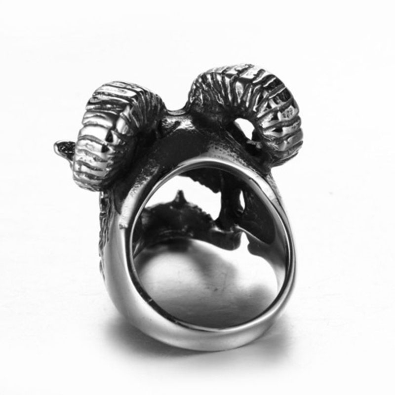 Vintage Men's Fashion Stainless Steel Skull Ring Hip Hop Party Jewelry Accessories