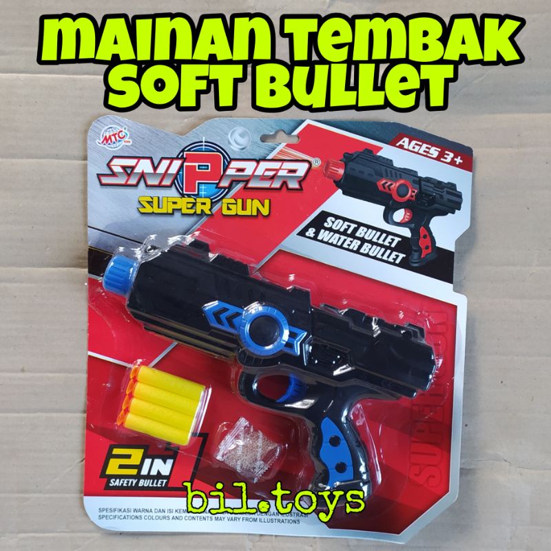 MAINAN ANAK LAKI LAKI TEMBAK TEMBAKAN PELURU BUSA PISTOL SOFT BULLET  TEMBAKAN MAINAN PELURU LUNAK