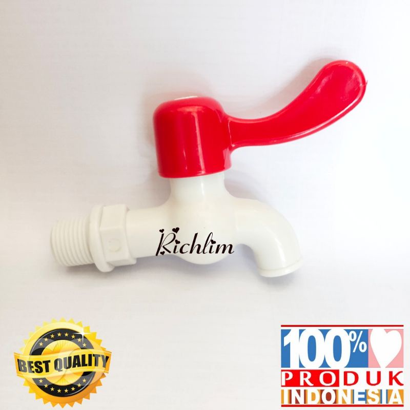 Kran Air/Keran Air Plastik PVC Engkol KOSS 1/2 inch