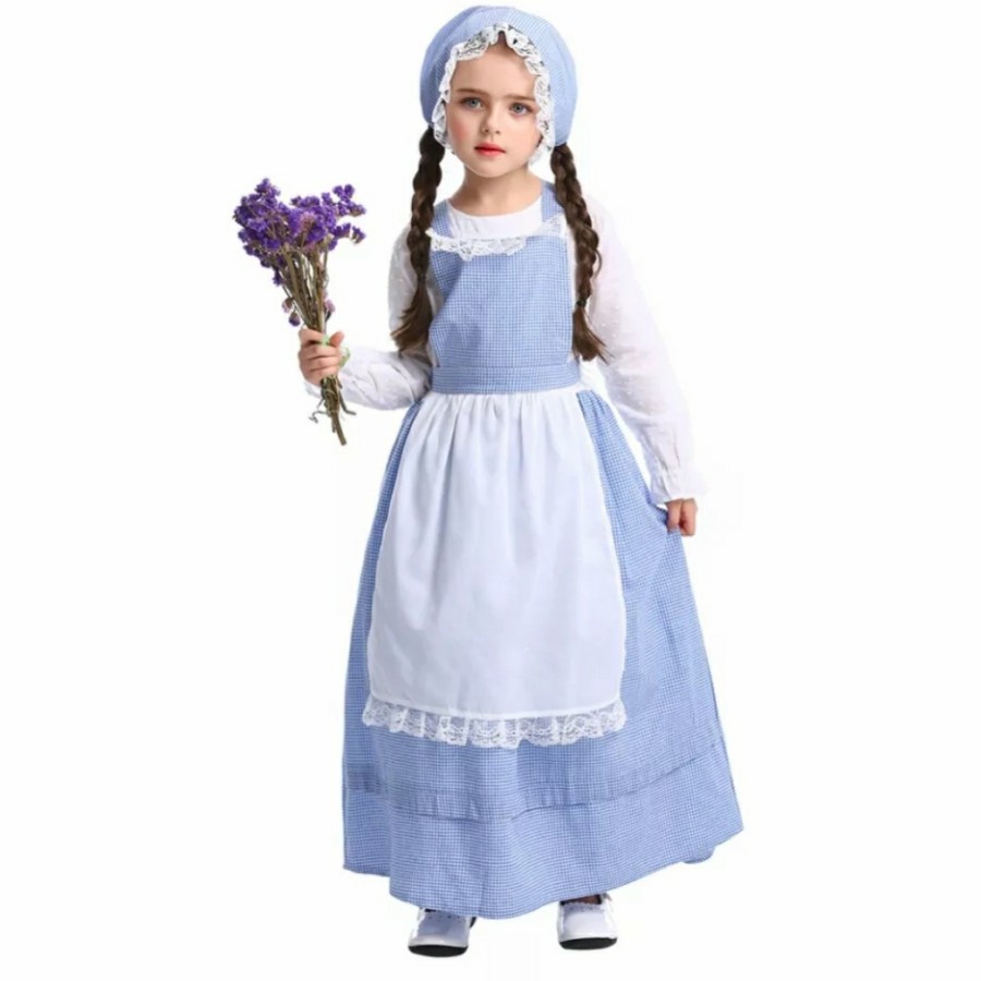 European Farmer Girl Costume Kostum anak Gadis Desa Eropa Amerika