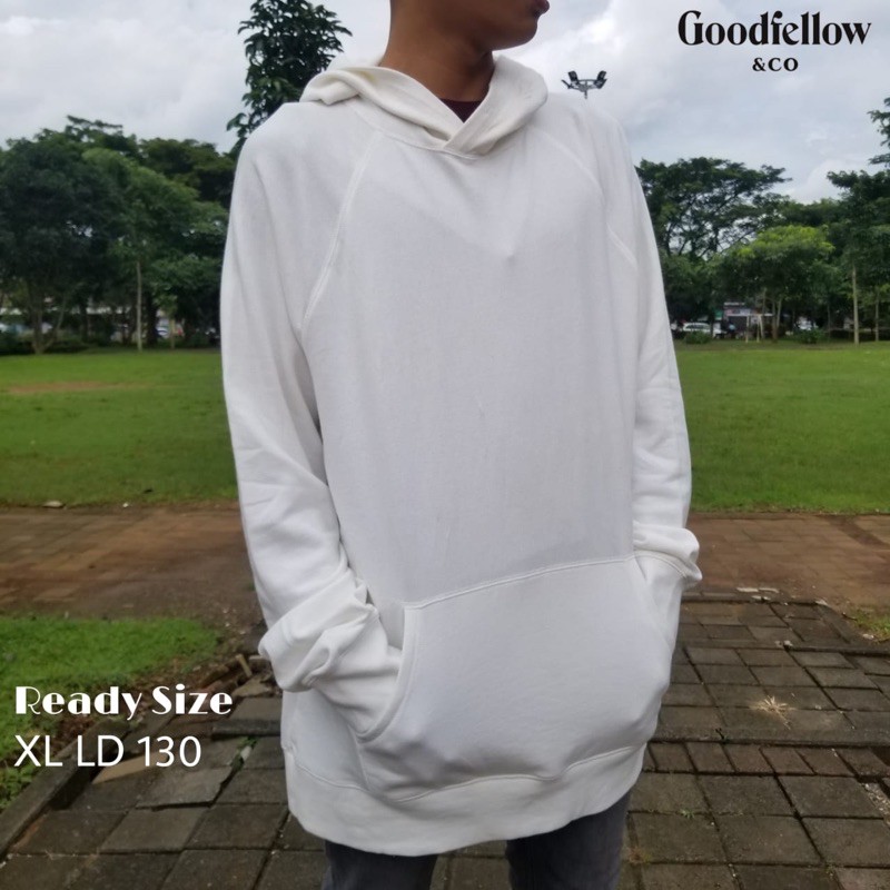 hoodie putih polos/goodfellow/tebel adem/murah meriah