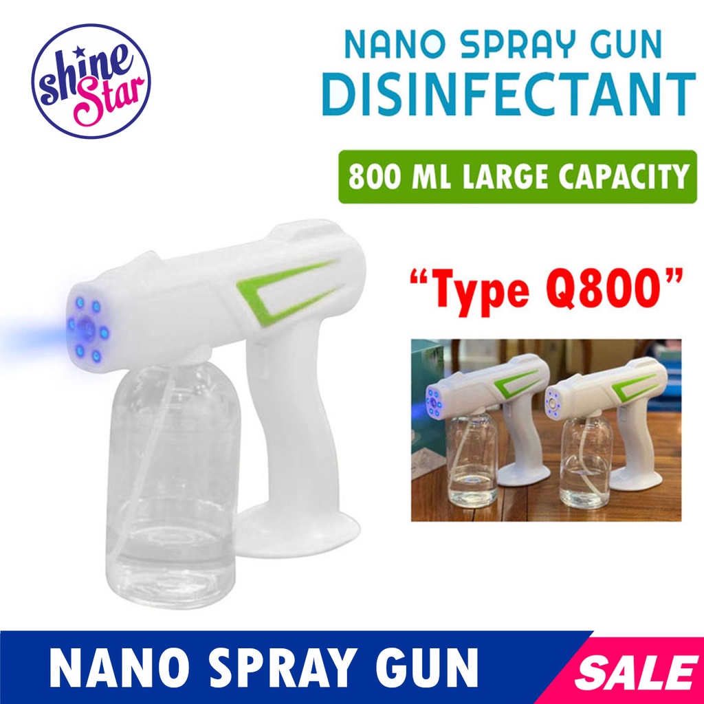 SHINE STAR - [ COD ] NANO GUN SPRAY DESINFEKTAN 800ML / FOGGING MACHINE WIRELESS DISINFECTION BLUE LIGHT