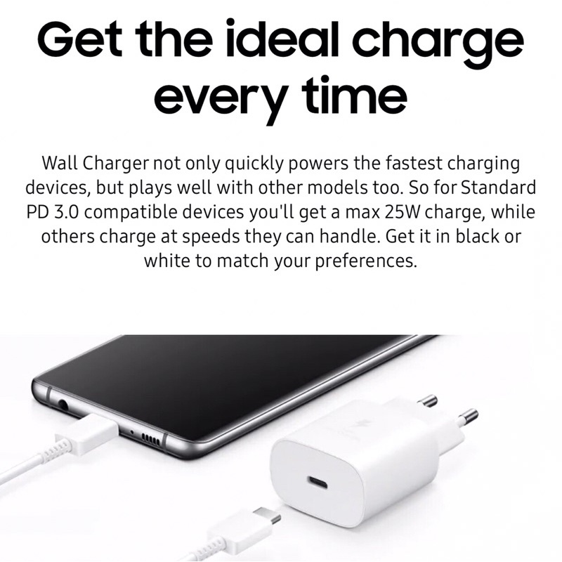 Adaptor Charger Samsung 25W PD Adapter USB-C | Super Fast Charging | Garansi Resmi Sein 6 Bulan