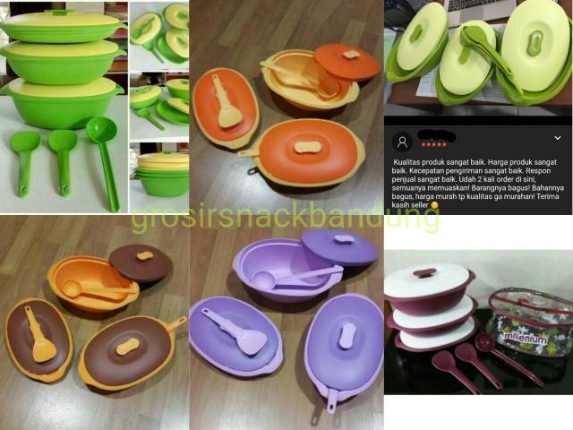 Millenium SERVING SET - Kotak Makanan wadah tempat sayur set mangkok mangkuk piring centong