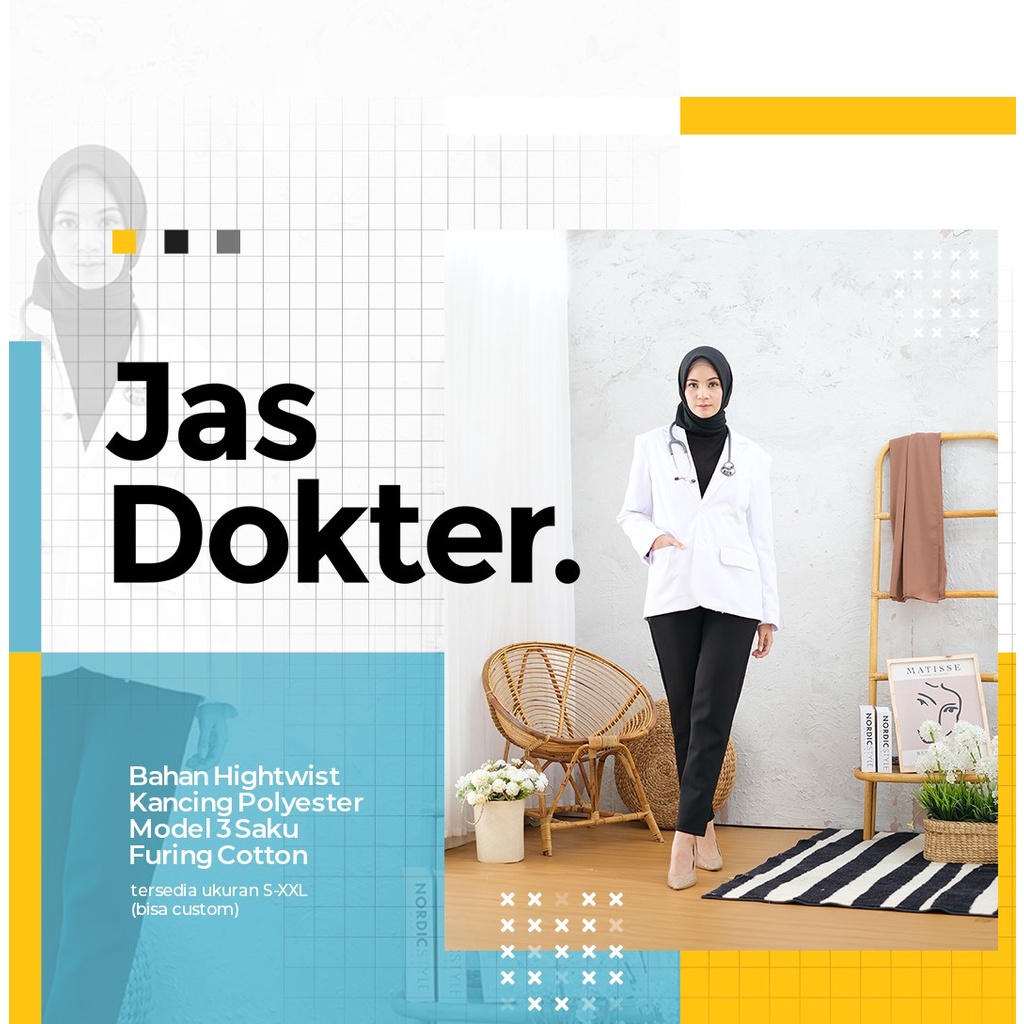 JAS DOKTER / BAJU DOKTER / JAS DOKTER WANITA / JAS DOKTER PRIA / JAS - DZ