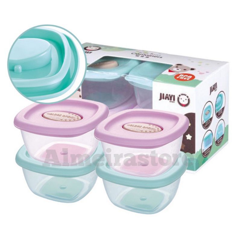 Wadah Kaldu Mpasi 4 in 1 / Baby Food Container / Wadah Mpasi Bayi BPA