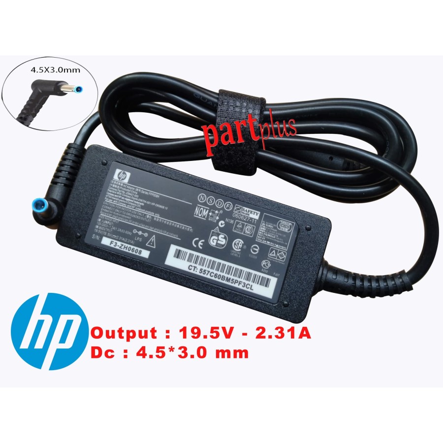 harger Casan Adaptor Laptop HP 19.5v - 2.31a X360 15-P231AX 14-AM505TU 14-AC181TU