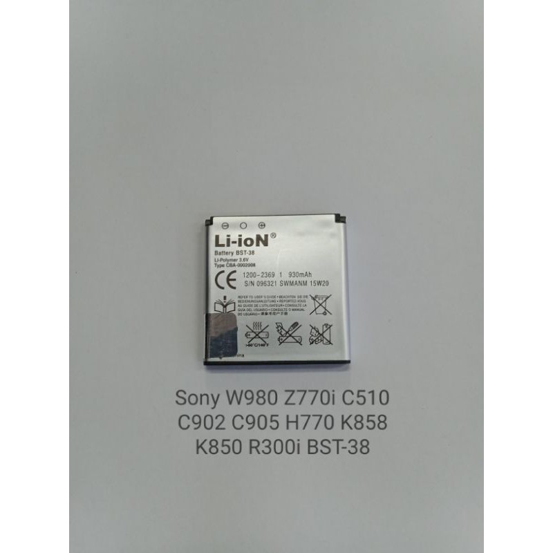 Baterai Sony Xperia W980 2770i C510 C902 H770 K858 Battery baterei batere batre batrei batrai bateray