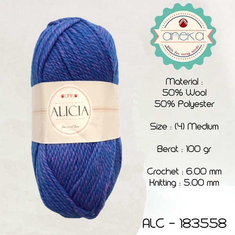 Benang Rajut Wool Alicia Yarn - 183558