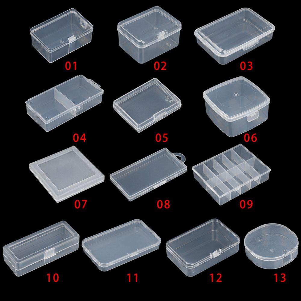 Suyo Storage Box Square Bening Organisasi Rumah Penyimpanan Pil Plastik Bekal