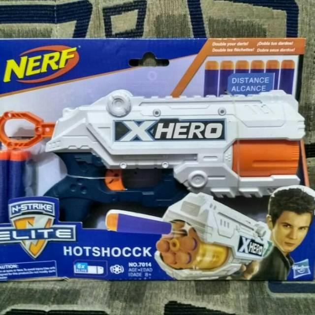 tembakan Nerf hotshock X hero elite