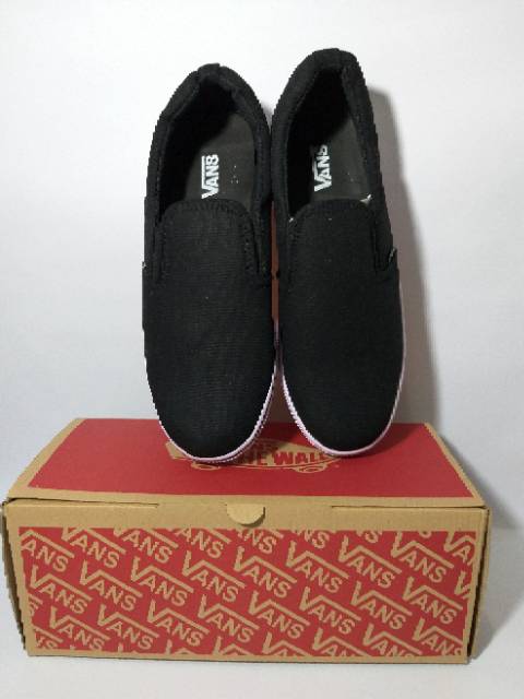 Sepatu Vans Black White Hitam Putih Sneakers Casual Sekolah Kuliah Kerja Santai Murah