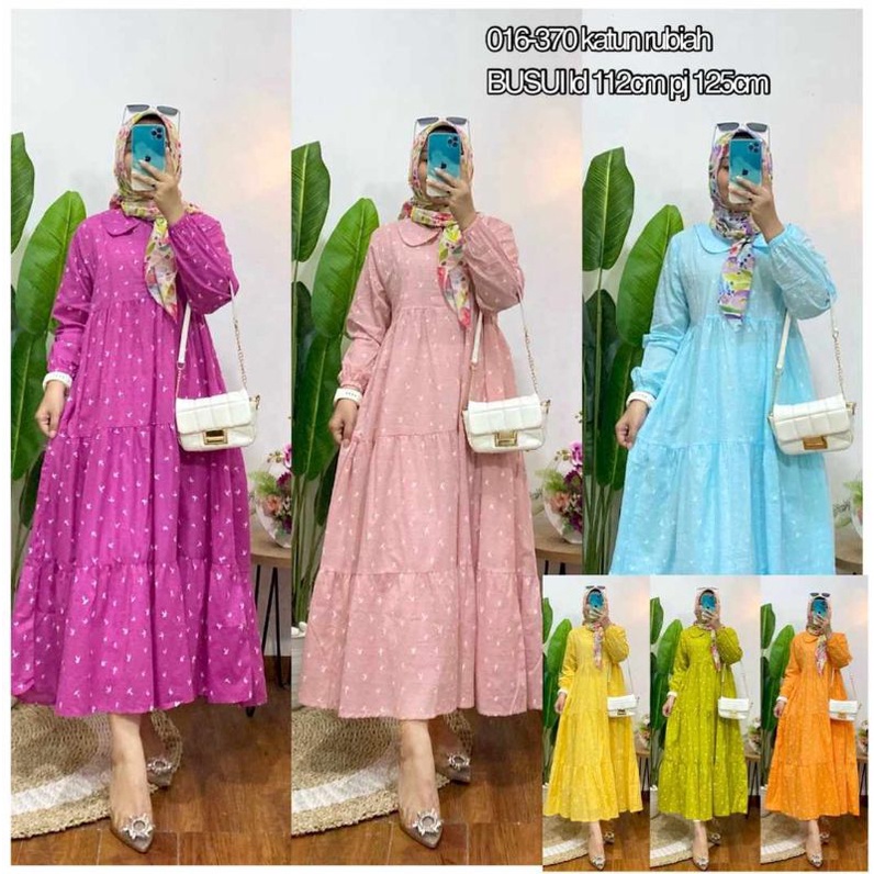 midi dress katun rubiah