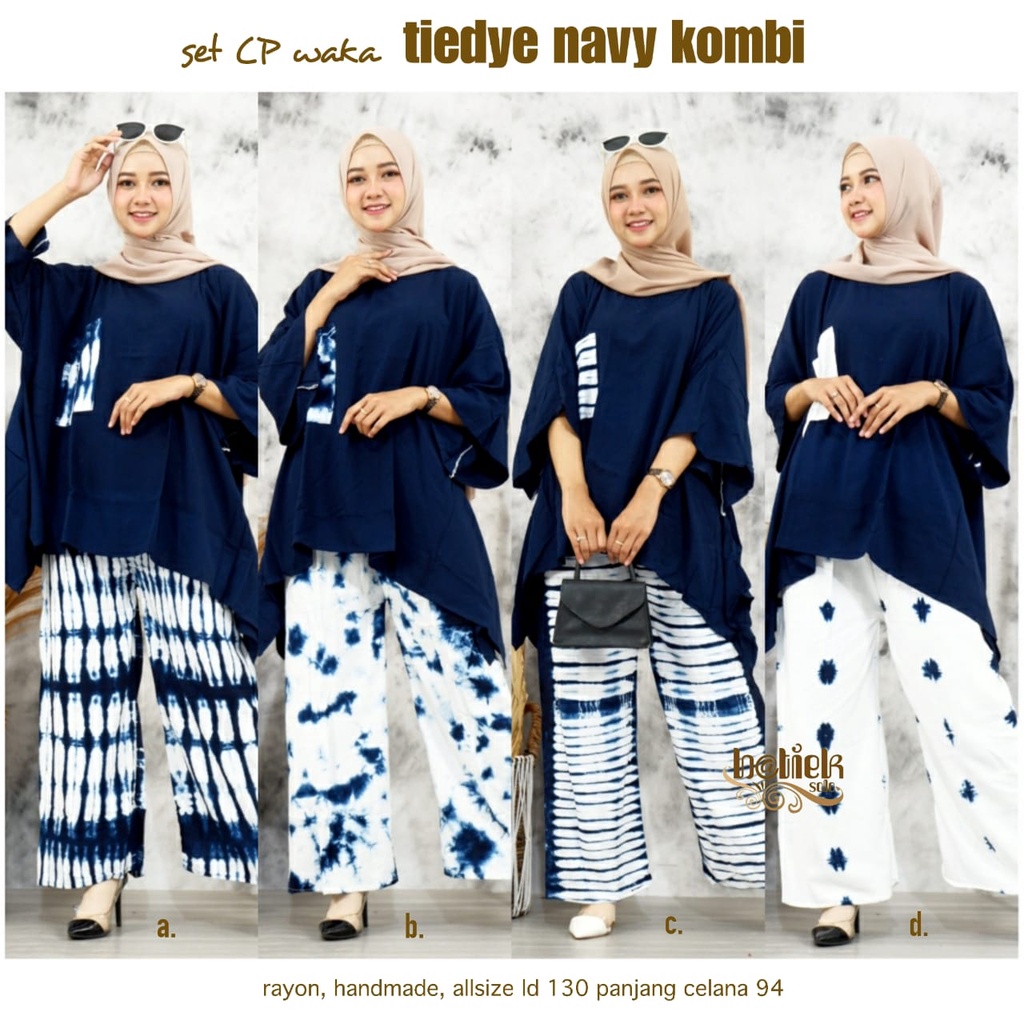 Set cp waka tiedye navy combi