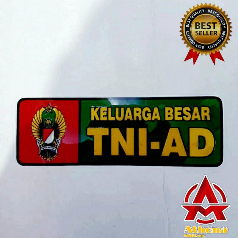 Stiker PVC panjang TNI AD | Stiker TNI AD panjang kilap PVC