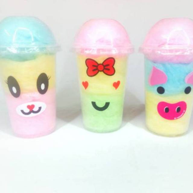 Cotton Candy Arum Manis Permen Kapas Gulali Cup