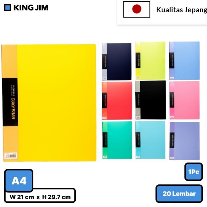 

Office & Stationery | Document Organizer | Clear File / Clear Holder Color Base 20 Pocket A4 King Jim 132C-A4 | Best Seller