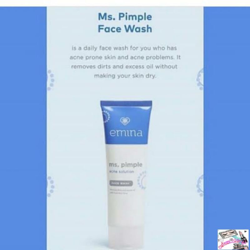 ☃ Cutezz_ Ching1☃Emina Ms.Pimple Acne Solution Face Wash 50ml