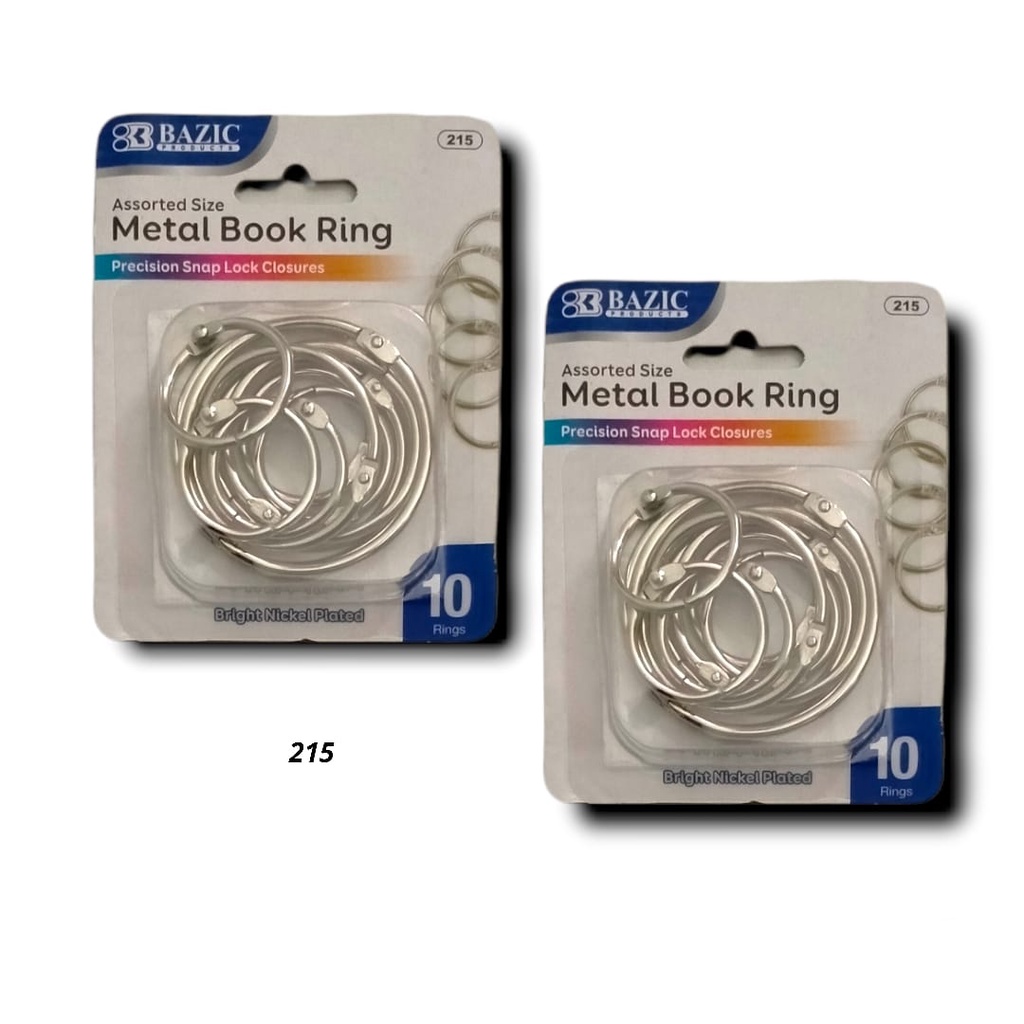 

RING JILID BESI METAL BOOK RING MIX 215 BAZIC ISI 10 PCS
