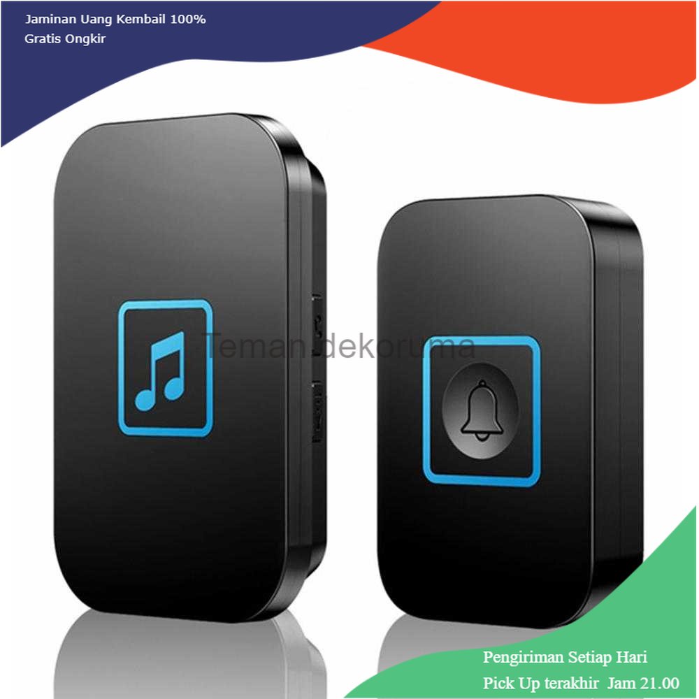 TD - BAL CACAZI Bel Pintu Wireless Doorbell LED 60 Tunes 1 PCS Receiver - A86