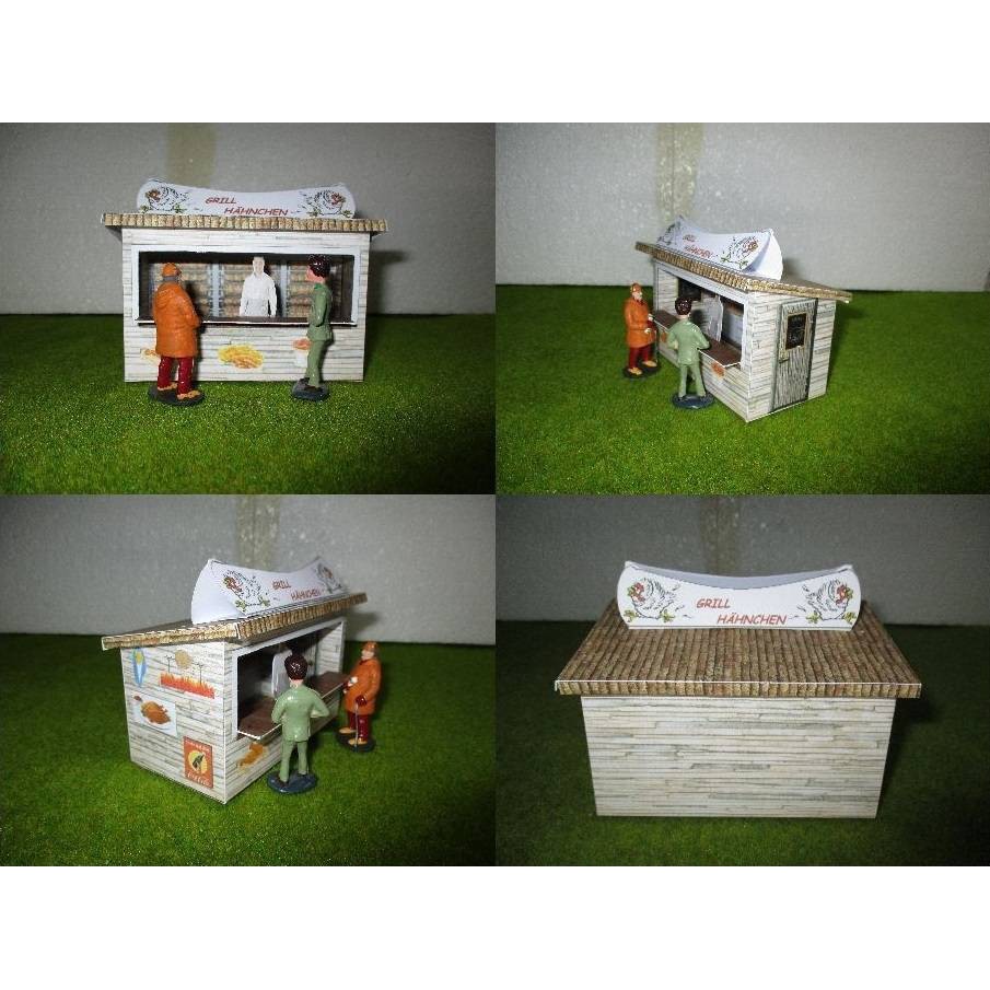 DIY Papercraft Pola Diorama Toko Makanan Panggang