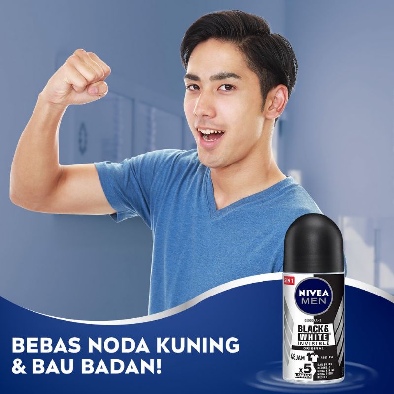 Nivea Men Deodorand Black White Invisible Original