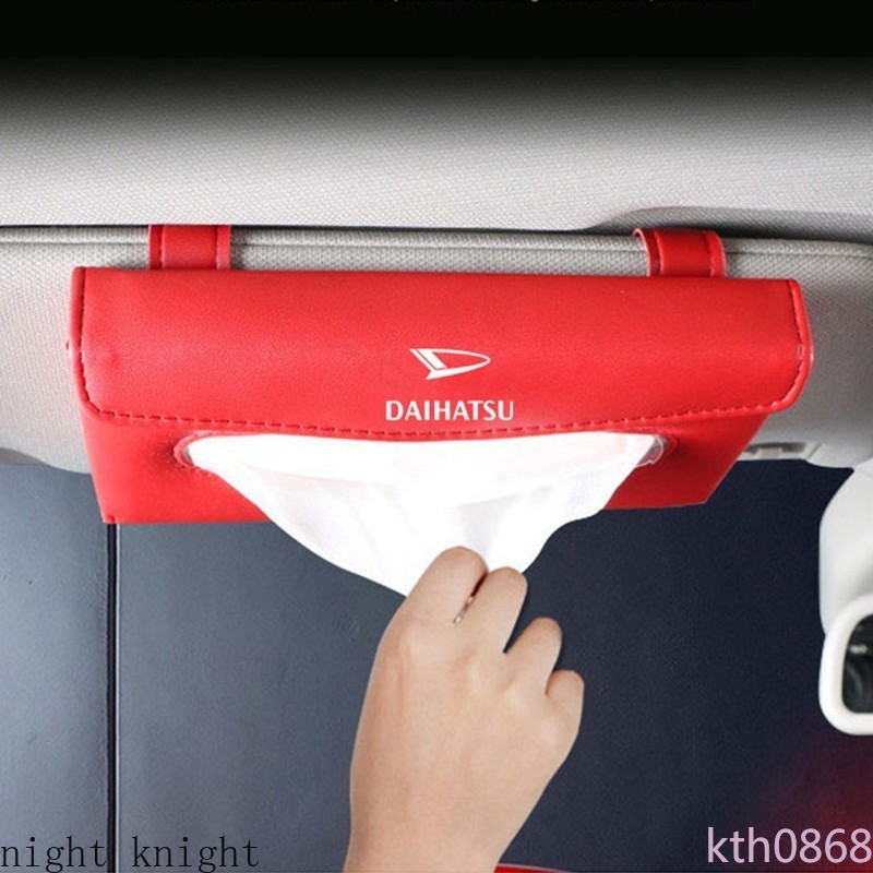 Kth0868 Kotak Tisu Bahan Kulit PU Untuk Sun Visor Mobil