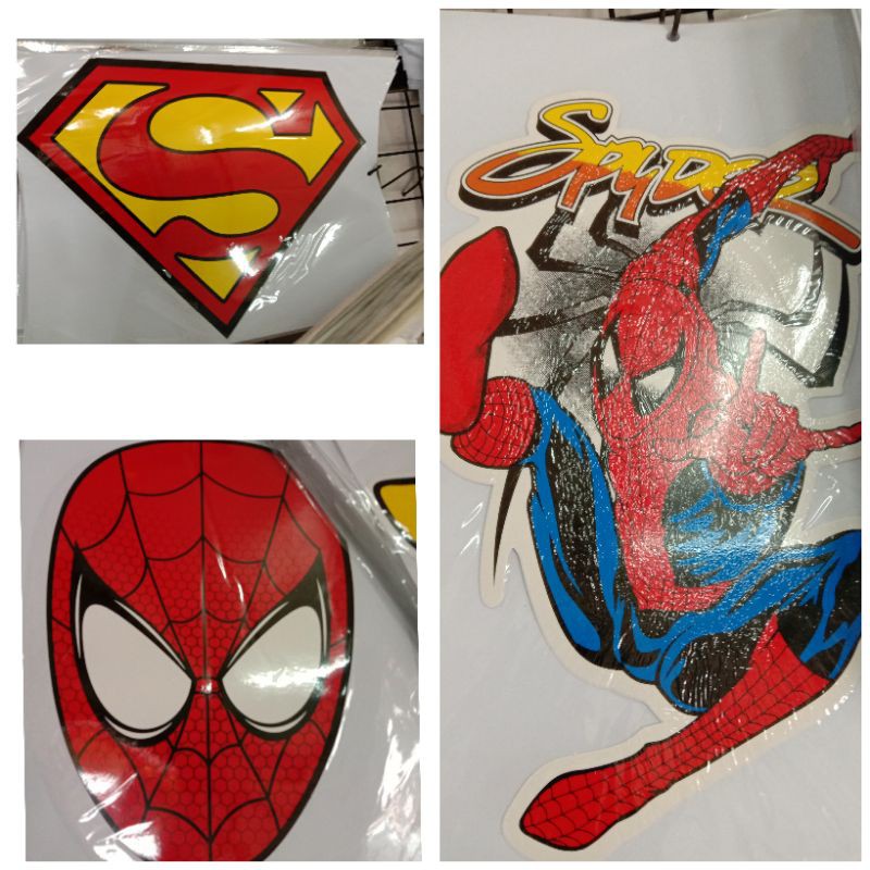 

Stiker Spiderman/Superman ukuran 22cm x 30cm